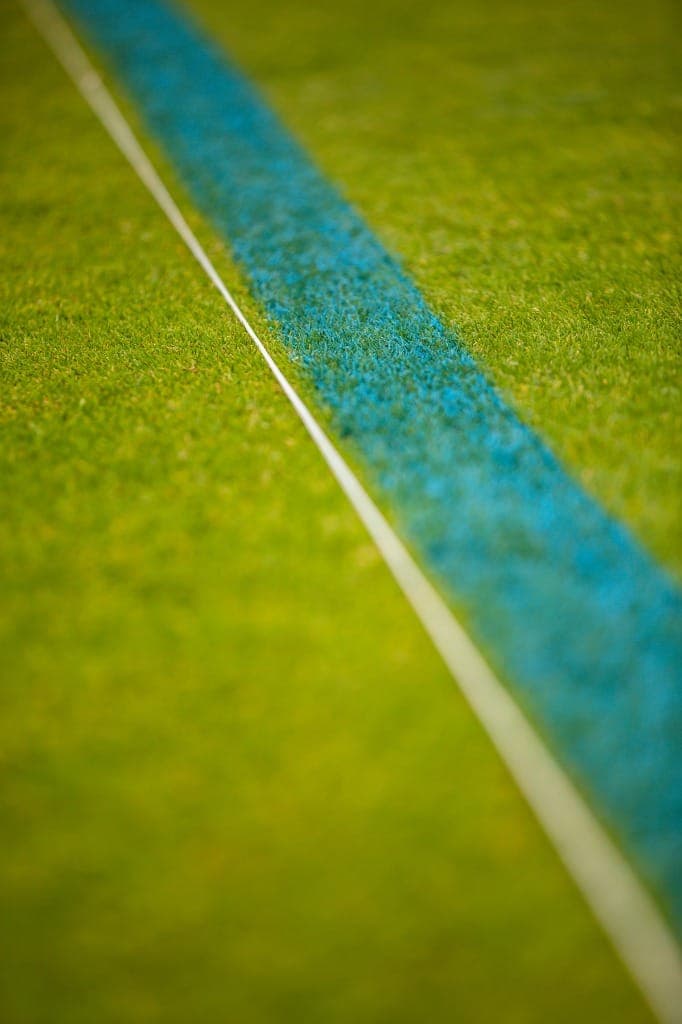 Blaue Linienmarkierung Detailaufnahme Blaue Linienmarkierung Detailaufnahme