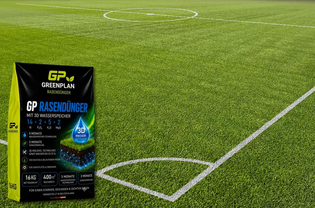 GreenPlan Rasendünger mit 3D-Wasserspeicher für Sportplätze